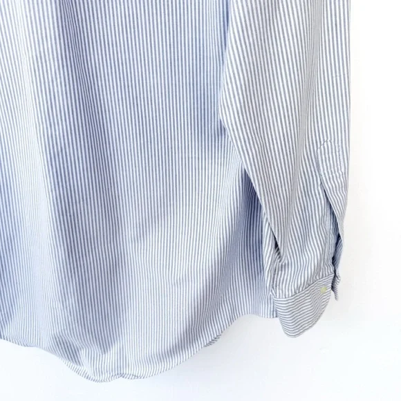Brooks Brothers Blue White Striped 100% Cotton Button Down Shirt - Picture 8 of 8